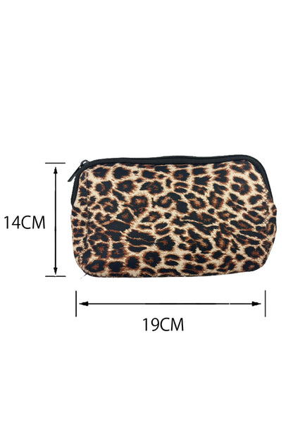 Brown Serape Leopard Make up Storage Bag 14*19CM