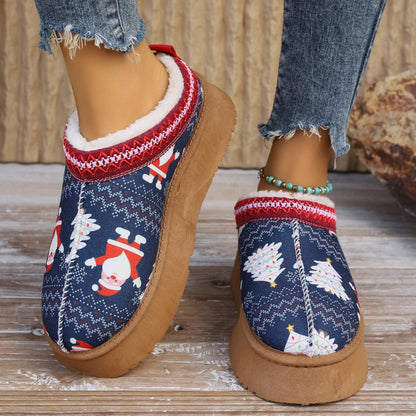 Casual Patchwork Printing Round Keep Warm Comfortable Shoes