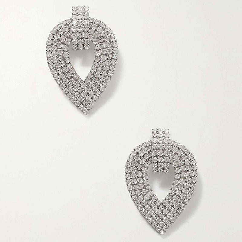 Casual Party Rhinestone Patchwork Earrings