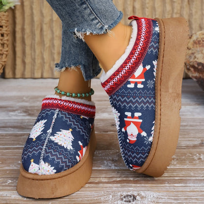 Casual Patchwork Printing Round Keep Warm Comfortable Shoes