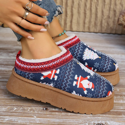 Casual Patchwork Printing Round Keep Warm Comfortable Shoes