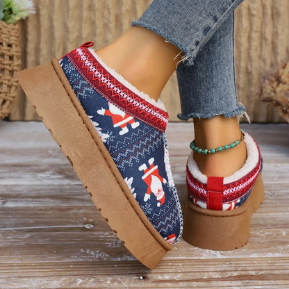 Casual Patchwork Printing Round Keep Warm Comfortable Shoes