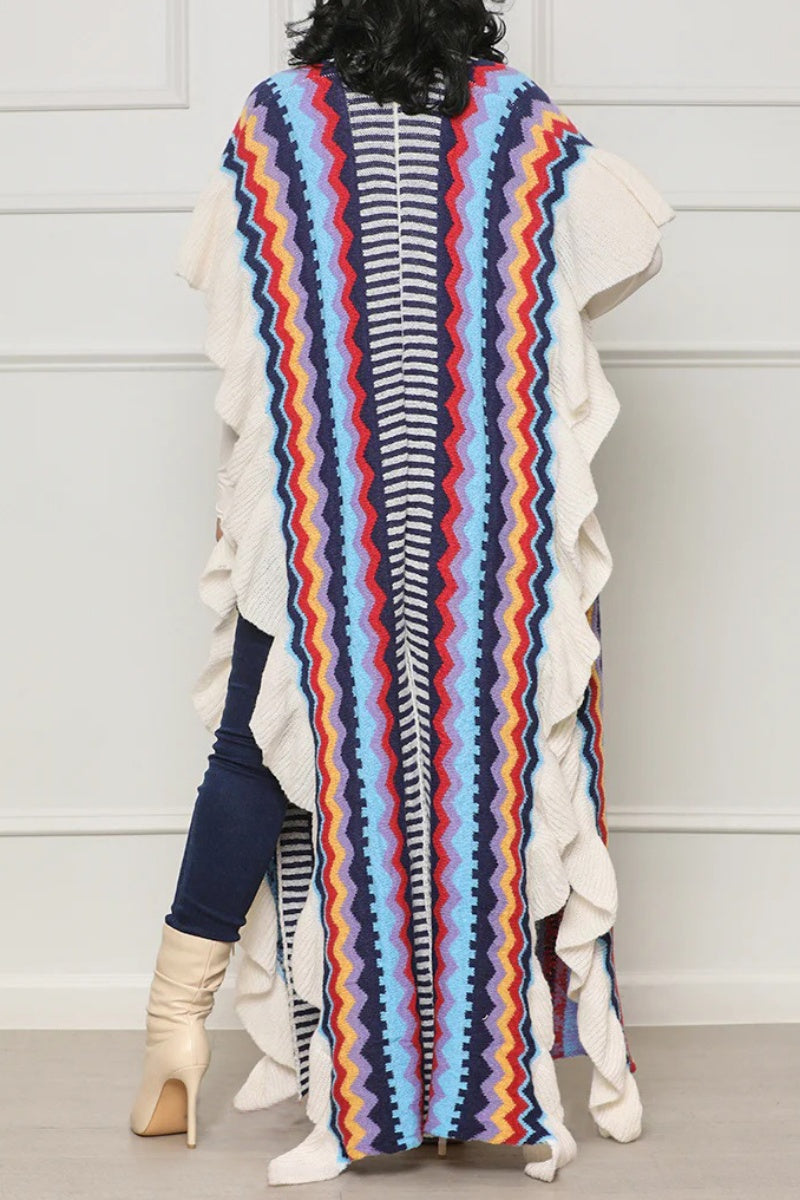 Casual Striped Cardigan Outerwear